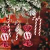 550x550-32803.jpg Unyqoos® Set van 18 Kerstboomdecoraties met Suikerstok Design en Glittereffect