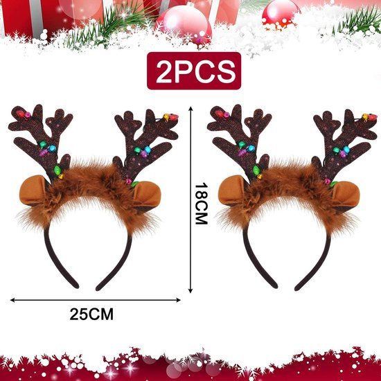 550x550-32807.jpg Unyqoos® Set van twee feestelijke kerstgewei hoofdbanden met LED-verlichting voor jong en oud
