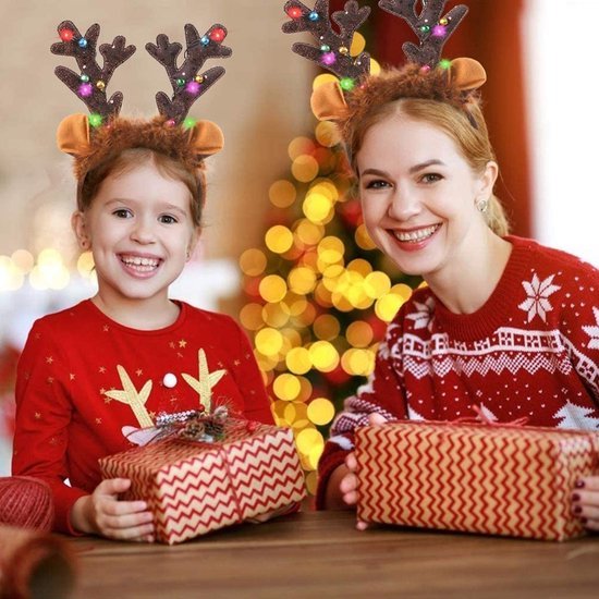 550x550-32810.jpg Unyqoos® Set van twee feestelijke kerstgewei hoofdbanden met LED-verlichting voor jong en oud