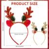 Unyqoos® Feestelijke rendiergewei haarbanden met belletjes voor kerstvieringen