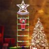 Unyqoos® Verlichte Kerstmanladder met Timer en Geheugen voor Binnen en Buiten