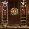 Unyqoos® Verlichte Kerstmanladder met Timer en Geheugen voor Binnen en Buiten