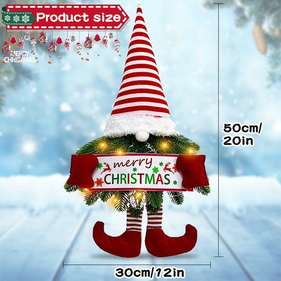 550x550-32848.jpg Unyqoos® Speelse kerstkrans met verlichting voor deur en interieur decoratie