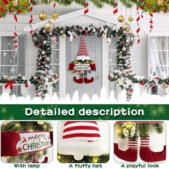 550x550-32851.jpg Unyqoos® Speelse kerstkrans met verlichting voor deur en interieur decoratie