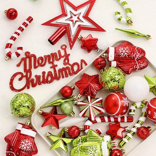 550x550-32855.jpg Unyqoos® Set van 70 onbreekbare kerstballen voor feestelijke boomversiering