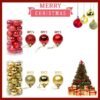 550x550-32865.jpg Unyqoos® Set van 48 Weerbestendige Kunststof Kerstballen in Rood en Goud voor Boomdecoratie