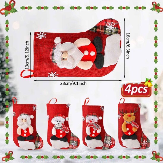 550x550-32877.jpg Unyqoos® Set van vier feestelijke sokken voor decoratie tijdens de feestdagen