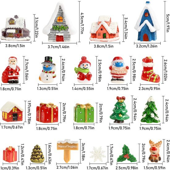 550x550-32885.jpg Unyqoos® Set van 20 Miniatuur Kerstornamenten voor Sfeervolle Kerstdecoratie