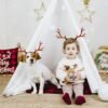 Unyqoos® Feestelijke haarband met rendiergewei voor kerst en andere vieringen