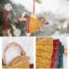 Unyqoos® Metalen engel kerstdecoratie set van 4 met sneeuwvlok patroon hangers