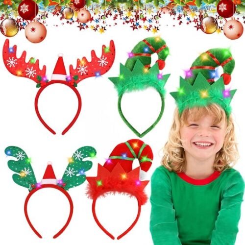 550x550-32924.jpg Unyqoos® Set van 4 feestelijke haarbanden met LED-verlichting voor Kerstmis