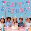 550x550-32942.jpg Unyqoos® Schattig roze en blauw verjaardag banner voor feestelijke decoraties