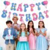 550x550-32944.jpg Unyqoos® Schattig roze en blauw verjaardag banner voor feestelijke decoraties