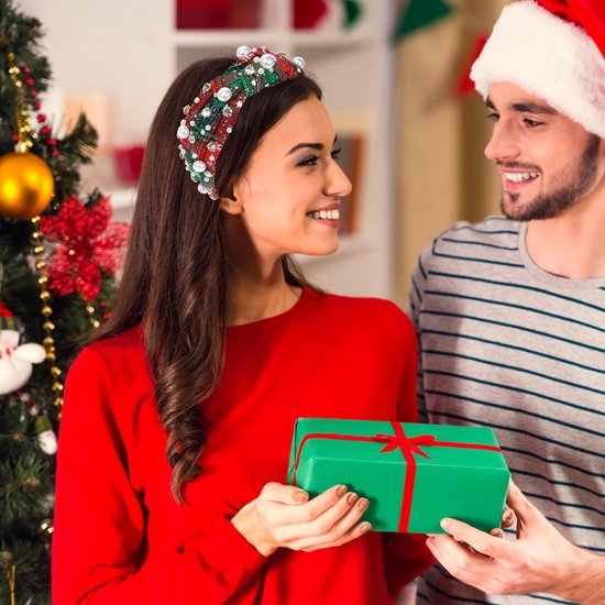 Unyqoos® Elegante brede hoofdband met parels en kristallen voor feestelijke gelegenheden