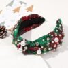 Unyqoos® Elegante brede hoofdband met parels en kristallen voor feestelijke gelegenheden