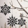 550x550-32977.jpg Unyqoos® Set van 30 glinsterende zwarte sneeuwvlokken kerstdecoraties voor feestelijke versiering