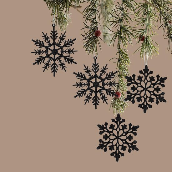 550x550-32979.jpg Unyqoos® Set van 30 glinsterende zwarte sneeuwvlokken kerstdecoraties voor feestelijke versiering