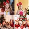 Unyqoos® Feestelijke haaraccessoires voor kerst met rendiergewei en kerstman designs