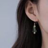 Unyqoos® Elegante spiraalvormige kerstboomoorbellen voor feestelijke gelegenheden