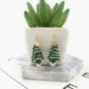 Unyqoos® Elegante spiraalvormige kerstboomoorbellen voor feestelijke gelegenheden