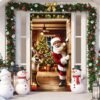 550x550-33022.jpg Unyqoos® Sfeervolle kerstdeurdecoratie met kerstman en rendieren voor binnen en buiten