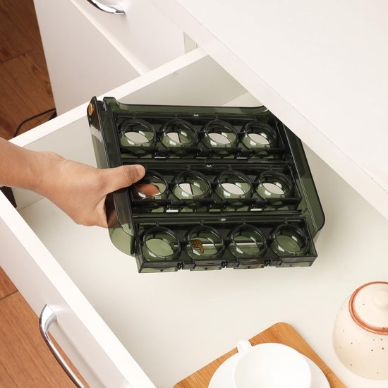 Unyqoos ® Eenvoudige Drie-Lagen Eieren Opberger voor Koelkast met Transparant Ontwerp