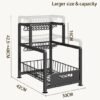 550x550-33116.jpg Unyqoos ® Multifunctionele Metalen Onderkast Organizer voor Keuken en Badkamer met Uittrekbare Laden