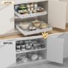 Unyqoos ® Telescopische Uittrekbare Lade Organizer voor Keukenkast met Verstelbaar Ontwerp en Eenvoudige Installatie