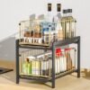 Unyqoos ® Stijlvol en Praktisch Keukenrek met Dubbele Schuifmanden voor Efficiënte Opslag