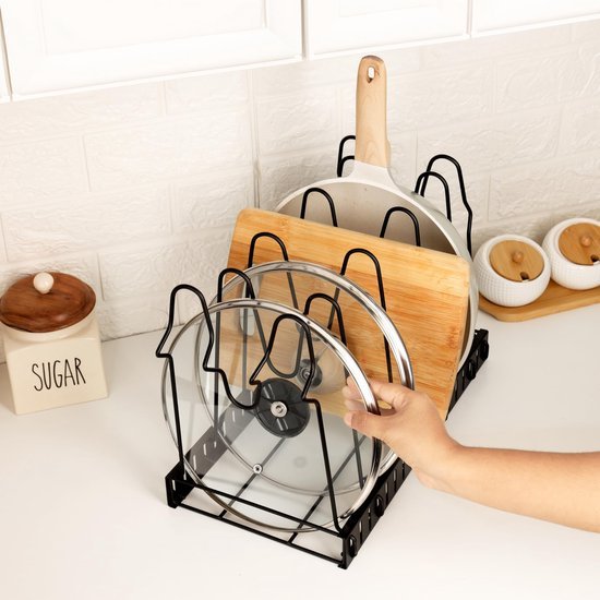 Unyqoos ® Verstelbare Keuken Organizer voor Potten en Pannen met Ruimtebesparend Ontwerp