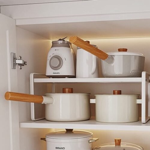 Unyqoos ® Plankinzetstuk voor Keukenkast met Antislipmat en Multifunctionele Organizer voor Huis