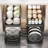 Unyqoos® Uittrekbare Potten- en Pannenorganizer Set van 2 met Verstelbare Scheidingswanden voor Keukenkast
