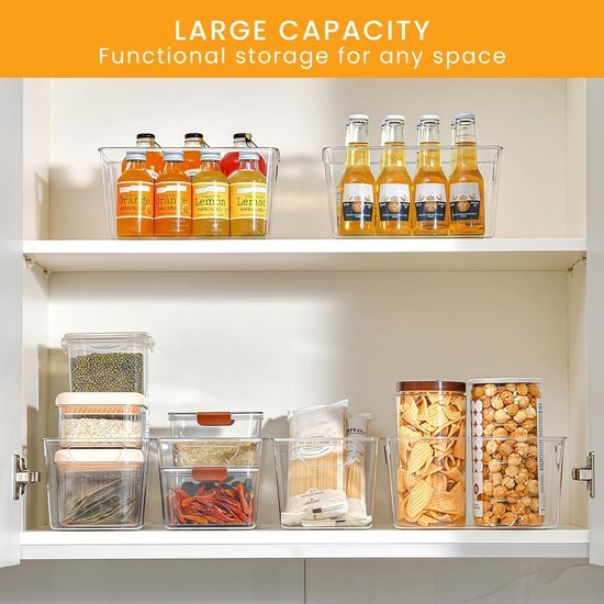 550x550-33276.jpg Unyqoos® Transparante koelkastorganizerset voor efficiënt voedselbeheer in de keuken