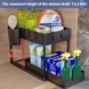 Unyqoos® Multifunctioneel Tweelaags Onderkast Organizer Rek voor Keuken en Badkamer