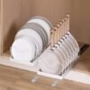 Unyqoos® Verstelbare Uittrekbare Keukenorganizer voor Pannen en Dekselopslag met 8 Verstelbare Groeven