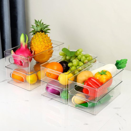 550x550-33360.jpg Unyqoos® Transparante stapelbare opbergdozen voor keuken en koelkastorganisatie