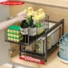 Unyqoos ® Multifunctioneel Keuken- en Badkamerrek met Dubbele Schuifmanden voor Efficiënte Opslagoplossingen