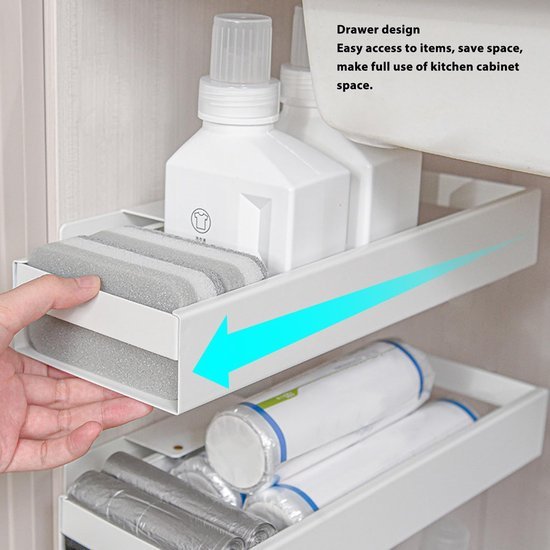550x550-33393.jpg Unyqoos® Uittrekbare kastorganizer met zachte rails voor keuken en badkamer
