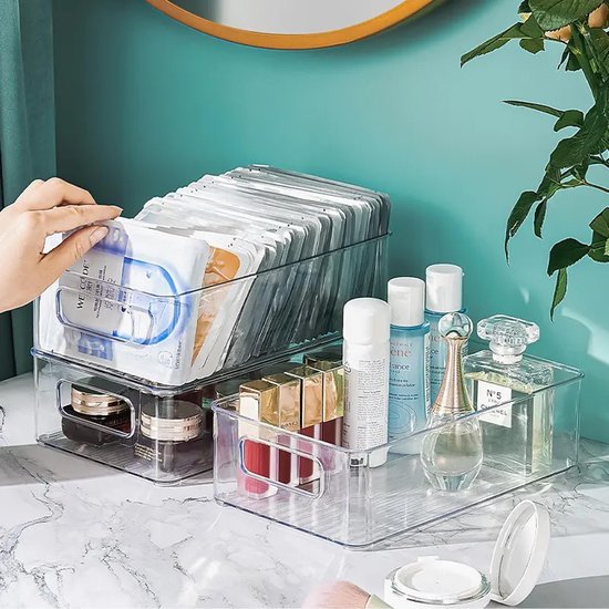 Unyqoos® Transparante stapelbare koelkastorganizers voor efficiënte voedselopslag
