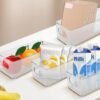 550x550-33472.jpg Unyqoos® Set van drie transparante opbergdozen voor koelkast en vriezer organisatie