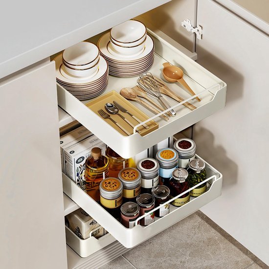 550x550-33477.jpg Unyqoos® Witte uittrekbare lade organizer voor keuken en badkamer zonder boren