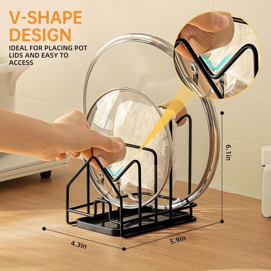 550x550-33515.jpg Unyqoos® Ruimtebesparende keukenorganizer voor snijplanken, deksels en accessoires