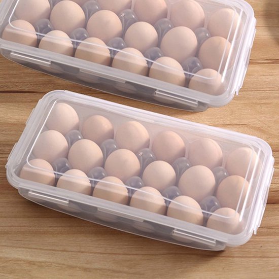 Unyqoos® Ruime eierhouder voor koelkast met capaciteit voor 18 eieren