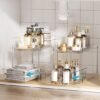 Unyqoos® Multifunctionele Dubbel Laagse Organizer voor Keuken en Badkamer, Set van 2 Stuks met Uittrekbare Lade