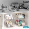 Unyqoos® Multifunctionele Dubbel Laagse Organizer voor Keuken en Badkamer, Set van 2 Stuks met Uittrekbare Lade