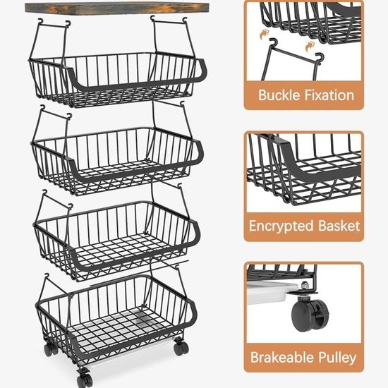 550x550-33604.jpg Unyqoos® Stapelbare metalen draadmanden op wielen voor veelzijdige opslag in huis