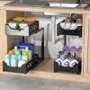Unyqoos® Veelzijdige Onderkast Organizer Voor Keuken en Badkamer - Verstelbare Opberglades en Kruidenrekoplossing