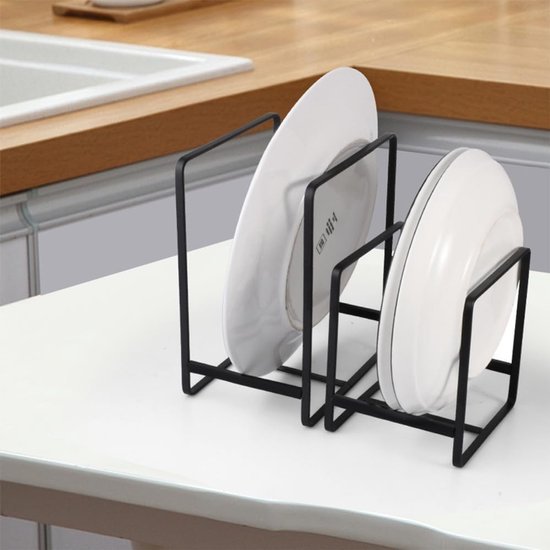 Unyqoos® Metalen bordenhouderset voor keukenorganisatie en ruimtebesparing