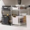 Unyqoos® Lade-organizer met Uittrekbare Mand voor Keuken en Badkamer met Twee Niveaus