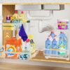 Unyqoos® Verstelbare Metalen Keuken- en Badkamer Organizer met Uitneembare Schuifmanden en Haken